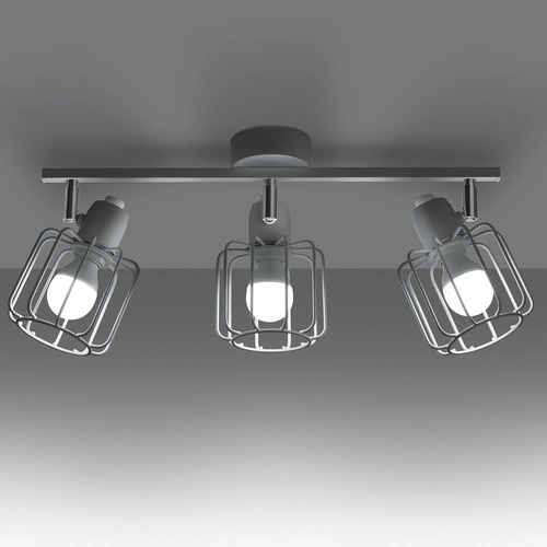 Plafon sufitowy nowoczesny BELUCI 3 biały metalowy z ruchomym kloszem do salonu SOLLUX