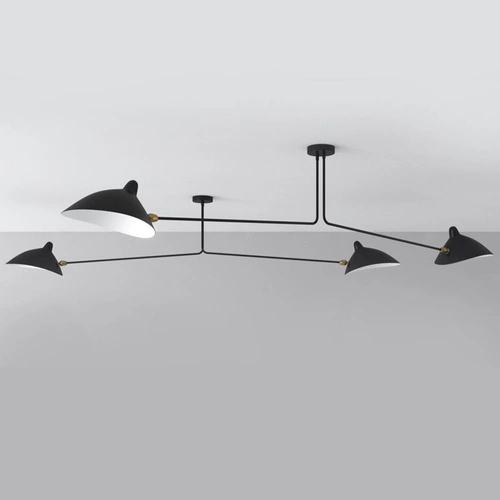 Lampa sufitowa CRANE-2P czarna metalowa dwuramienna do salonu i jadalni Step into Design