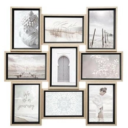 Multiramka na 9 zdjęć 10x15 Molly Atmosphera czarna drewniana wisząca na ścianę