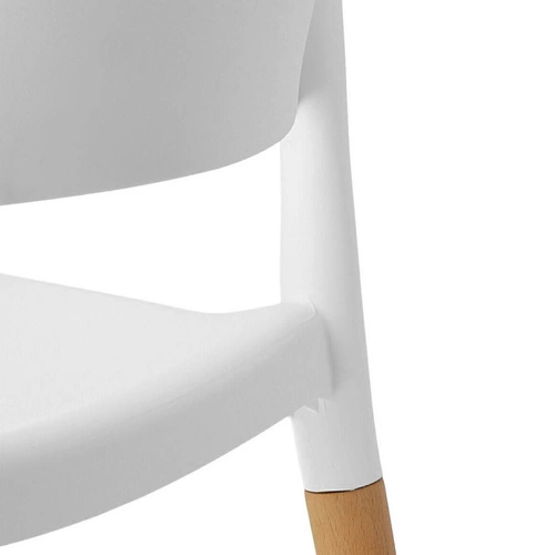 Krzesło do jadalni Cole inspirowane Ecco białe skandynawskie sztaplowane łatwe czyszczenie