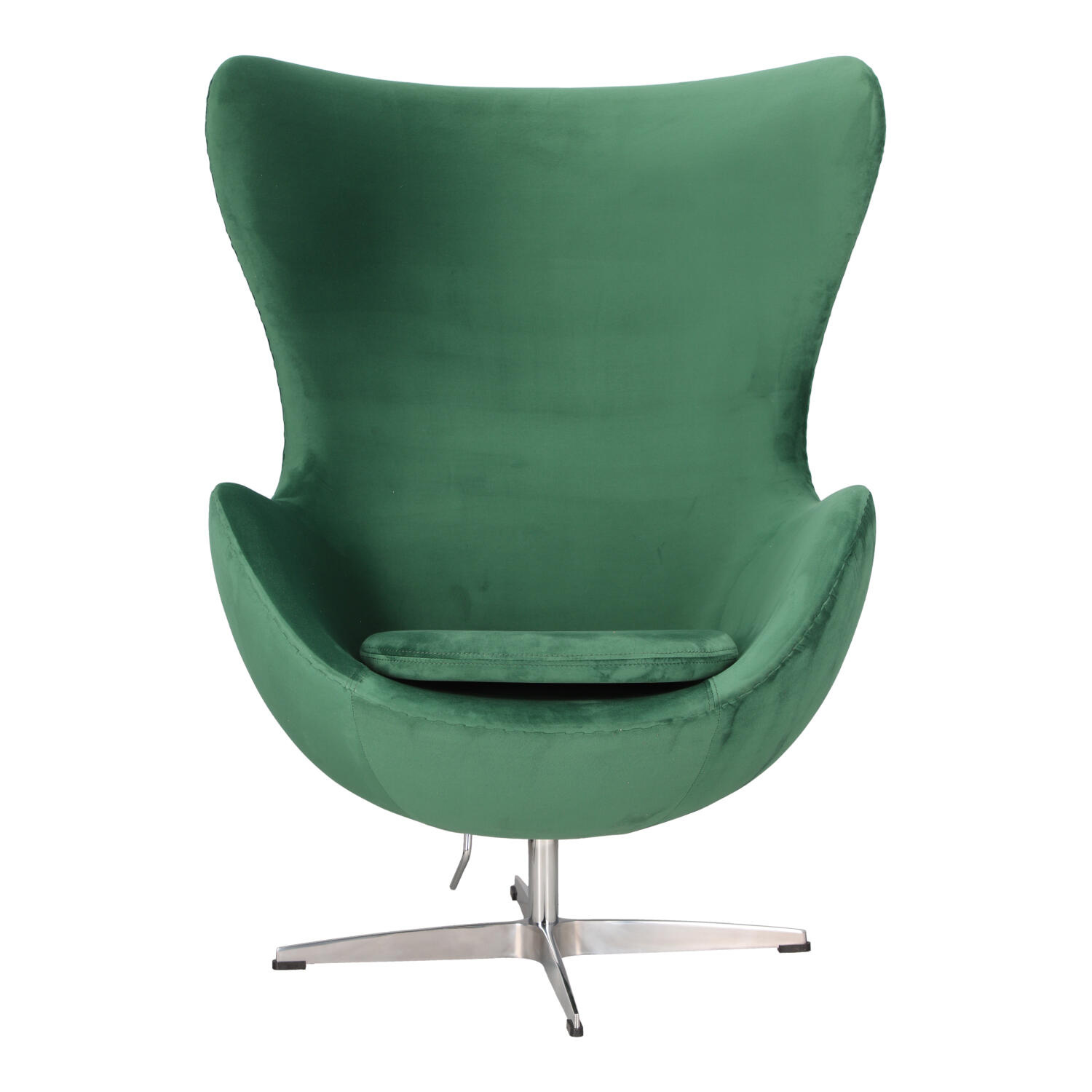 Fotel Jajo Velvet zielony obrotowy do salonu welurowy D2.DESIGN inspirowany Egg