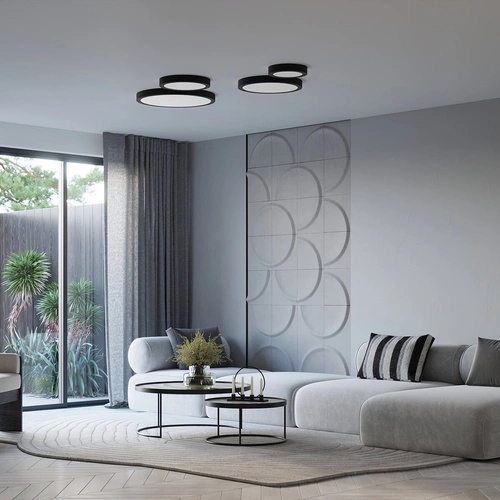 Plafon sufitowy LED ONYX 40 biały okrągły nowoczesny do salonu i sypialni 3000K