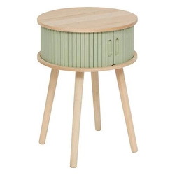 Szafka nocna 40 cm boho zielona szałwia z półką Atmosphera styl skandynawski rustykalny