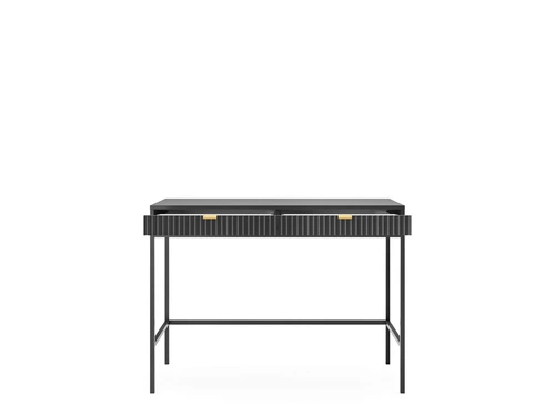 Zestaw mebli do sypialni czarny/czarny Delicious ryflowane fronty