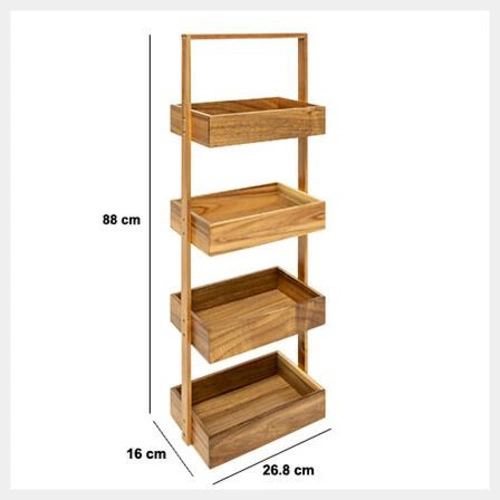 5five Simply Smart regał drewniany na książki i dekoracje akacja skandynawski 88 cm