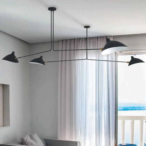 Lampa sufitowa CRANE-2P czarna metalowa dwuramienna do salonu i jadalni Step into Design