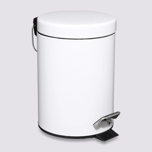 Kosz na śmieci do łazienki Colors 3l biały nowoczesny z pedałem 5five Simply Smart