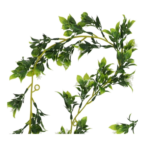 Girlanda sztuczne kwiaty jak żywe białe Intesi 170 cm nowoczesna dekoracja do salonu