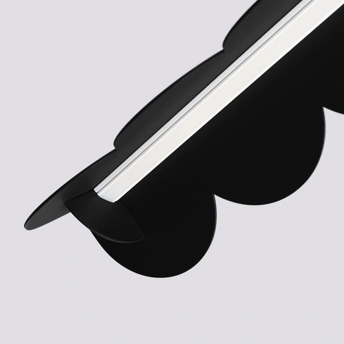 Lampa wisząca BISCUIT czarna LED nad stół do salonu 131 cm