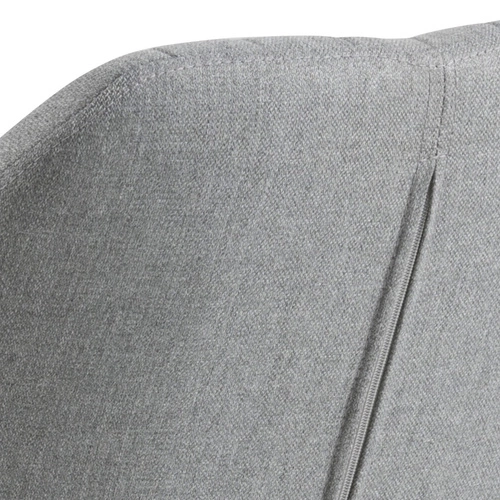 Krzesło tapicerowane Emilia szare z podłokietnikami do jadalni i salonu skandynawskie Actona