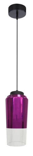 Lampa wisząca Tube 13 fioletowa szklana nowoczesna do salonu i nad stół regulowana