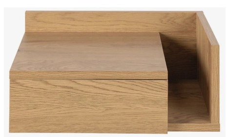 Szafka nocna wisząca 40 cm dębowa z szufladą nowoczesna Actona Ashlan II do sypialni