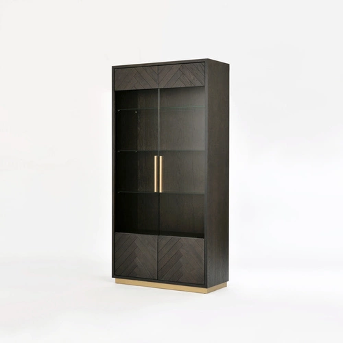 Witryna Arbitre czarna/złota