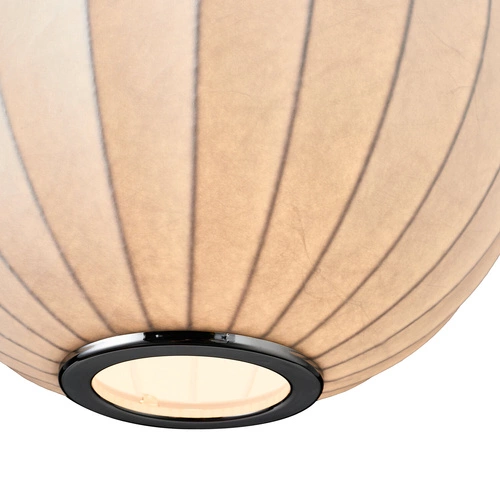 Nowoczesna lampa wisząca kula SILK biała 40 cm regulowana do salonu i kuchni