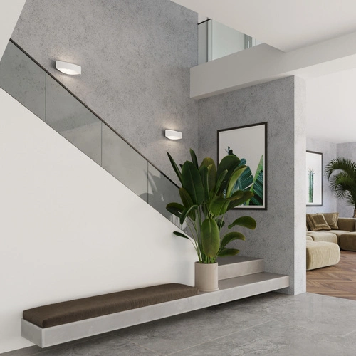 Kinkiet ścienny TONI biały metalowy nowoczesny do salonu i sypialni świecący góra dół