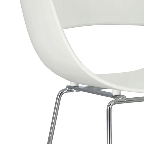 Stołek barowy Shell biały glamour