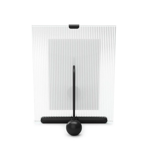 Ramka na zdjęcia 10x15 Umbra Flute czarna stojąca szklana nowoczesna dekoracyjna