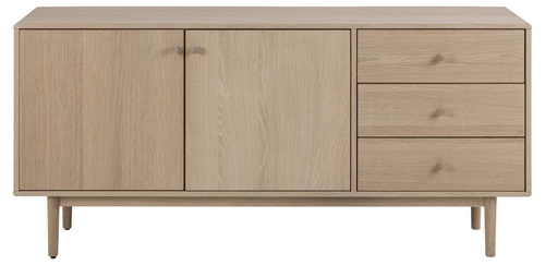 Komoda Aston dąb bielony skandynawska z szufladami 160 cm drewniana do salonu Actona