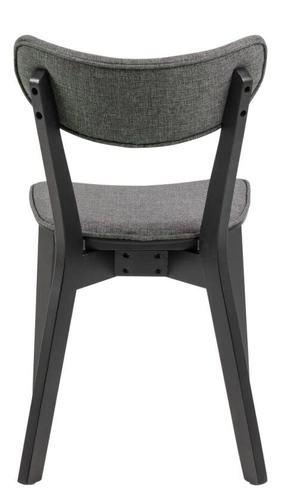 Krzesło drewniane Roxby tapicerowane szare do jadalni i salonu nowoczesne Actona