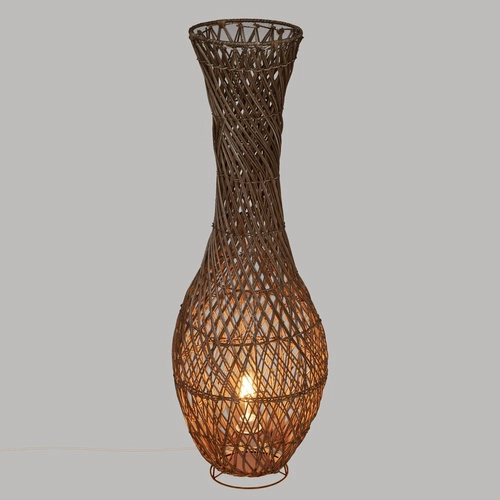 Lampa stojąca do salonu boho Eloise rattan naturalny Atmosphera – nowoczesna lampa podłogowa
