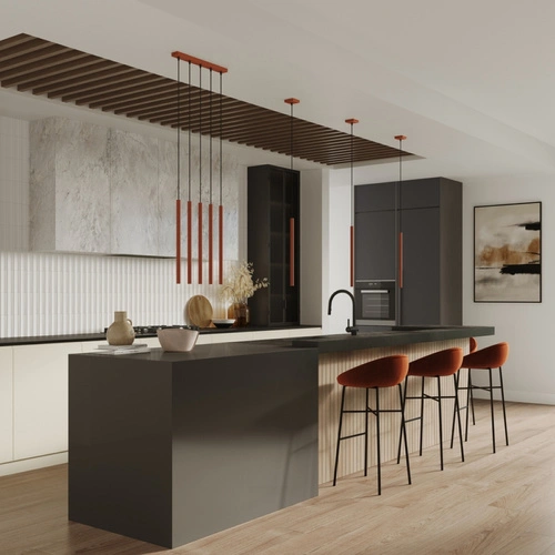 Nowoczesna lampa wisząca Pastelo 3-punktowa czerwona do salonu z regulacją wysokości