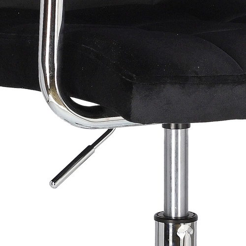 Fotel biurowy ergonomiczny Cosmo Arm czarny velvet nowoczesny z podłokietnikami obrotowy