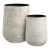 Zestaw 2 donic Hou metal duża donica dekoracyjna do salonu beżowa