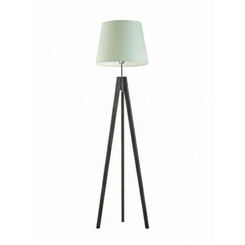 Lampa podłogowa drewniana Aruba miętowa trójnóg z abażurem do salonu Lysne 149 cm