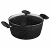 Garnek aluminiowy kuty 28 cm czarny