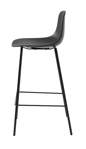 Hoker Whitby czarny nowoczesny z oparciem do kuchni i wyspy 67 cm metalowy