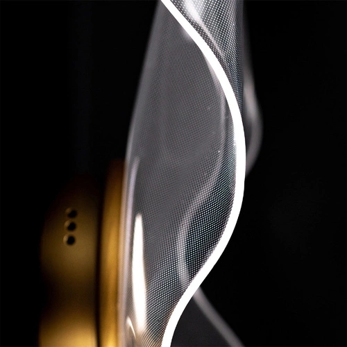 Plafon LED Velo no.2 nowoczesny złoty okrągły 50 cm do salonu i sypialni ALTAVOLA DESIGN