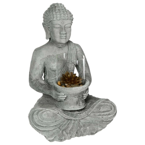 Figurka dekoracyjna Budda Atmosphera cementowa 40cm do salonu w stylu boho na prezent