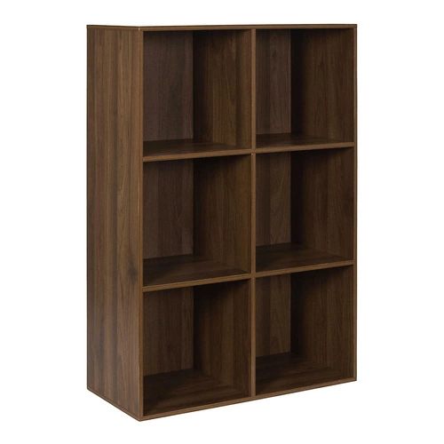 Regał do salonu klasyczny otwarty Tiffany orzech ciemny 4 półki Intesi 66,6 cm