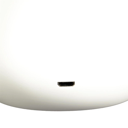 Lampka nocna LED Kot Intesi biała do pokoju dziecięcego z regulacją światła i portem USB