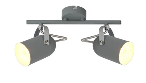 Lampa sufitowa Gray metalowa loftowa z ruchomym kloszem do salonu i kuchni 2-punktowa