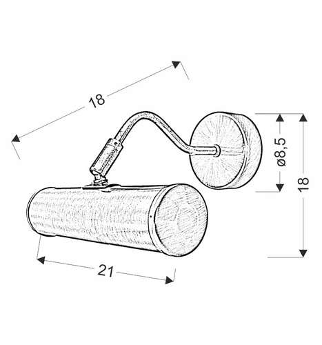 Kinkiet ścienny Renoir nowoczesny metalowy satyna regulowany do salonu i sypialni CANDELLUX