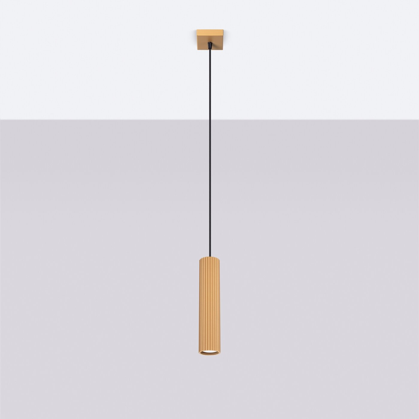 Lampa wisząca złota Karbon 1 regulowana do salonu i kuchni nowoczesna aluminium