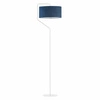 Lampa stojąca do salonu TESALLIA niebieska welurowa z abażurem glamour nowoczesna Lysne 156 cm