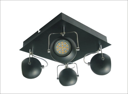 Lampa sufitowa Tony plafon 4x3W LED GU10  czarny matowy