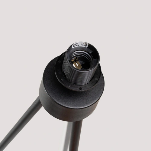 Lampa stojąca do salonu MULA 45 granatowa nowoczesna z filcowym abażurem 134 cm