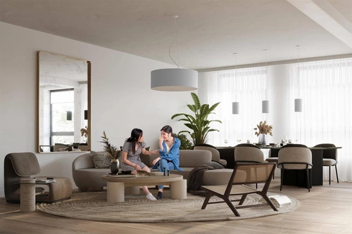 Plafon sufitowy Otto 50 biały nowoczesny okrągły do salonu, sypialni lub kuchni