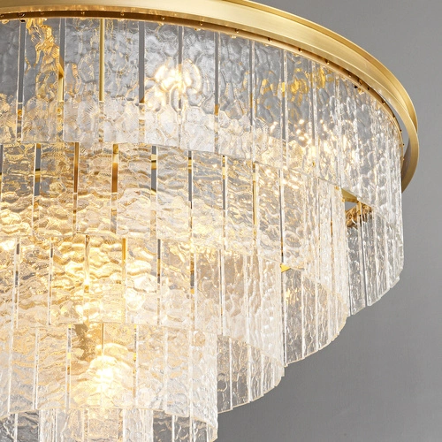 Lampa wisząca ICELAND biała 60 cm kryształowa glamour do salonu lub jadalni Step into Design