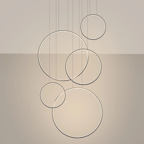 Lampa sufitowa LED RIO 5 czarna nowoczesna do salonu i jadalni Thoro 3000K