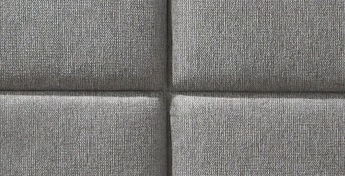 Łóżko do sypialni Levan 160x200 szare nowoczesne metalowe z zagłówkiem