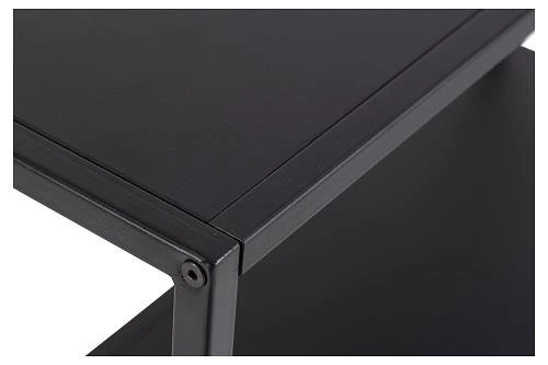 Zestaw metalowych półek wiszących Geelong czarny nowoczesny na książki i dekoracje 60x60 cm