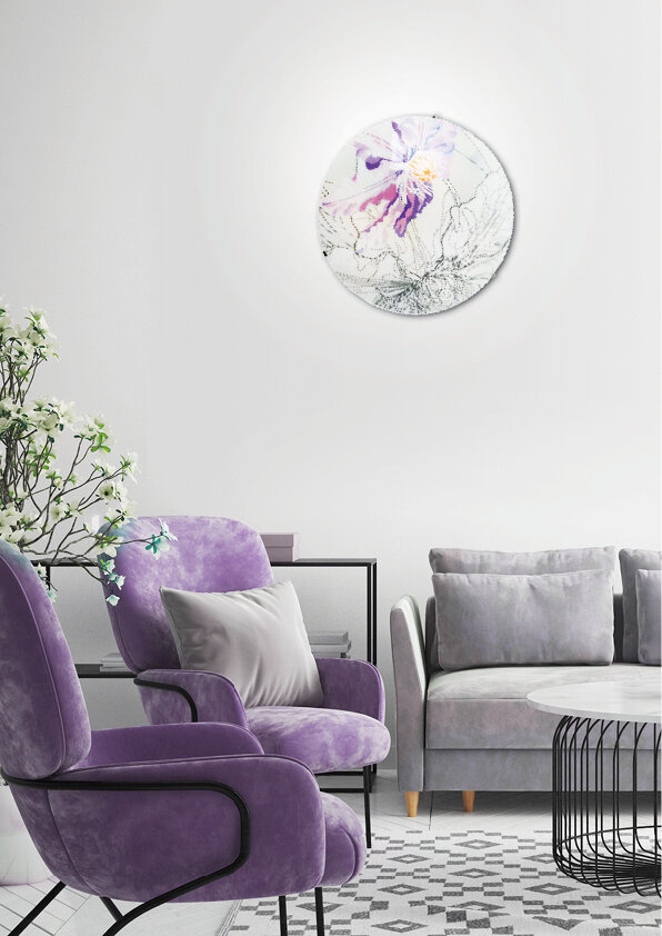 Plafon Spring 40 2x60W E27 fioletowy