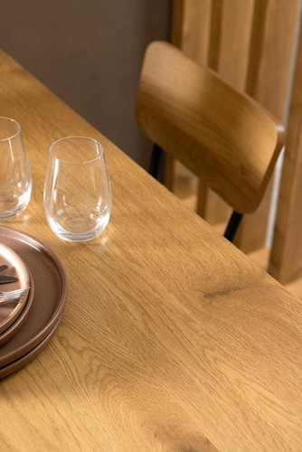 Stół do jadalni Peru 120x80 cm dąb artisan z czarnymi nogami nowoczesny Actona