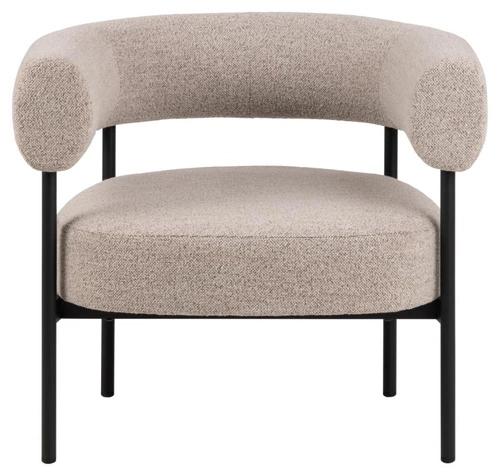 Fotel wypoczynkowy Oakfield beżowy Monza do salonu nowoczesny tapicerowany z podłokietnikami