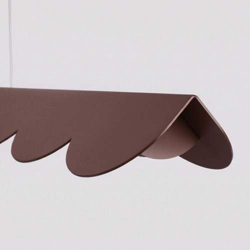 Lampa wisząca BISCUIT 100 LED brązowa nad wyspę regulowana