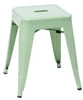 Taboret metalowy Paris zielony inspirowany Tolix do kuchni i salonu nowoczesny 46 cm